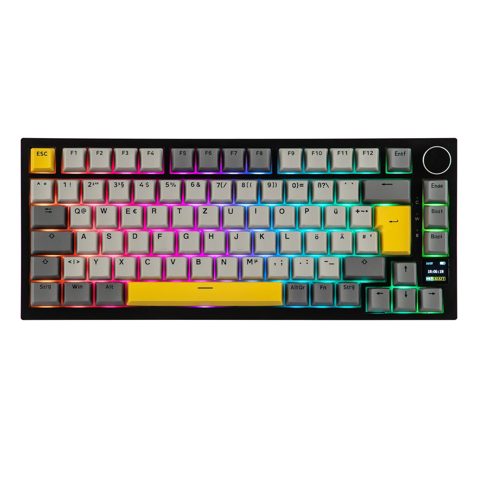 ISO-DE Layout AJAZZ AK820 PRO 75% QWERTZ German Layout Mechanic...