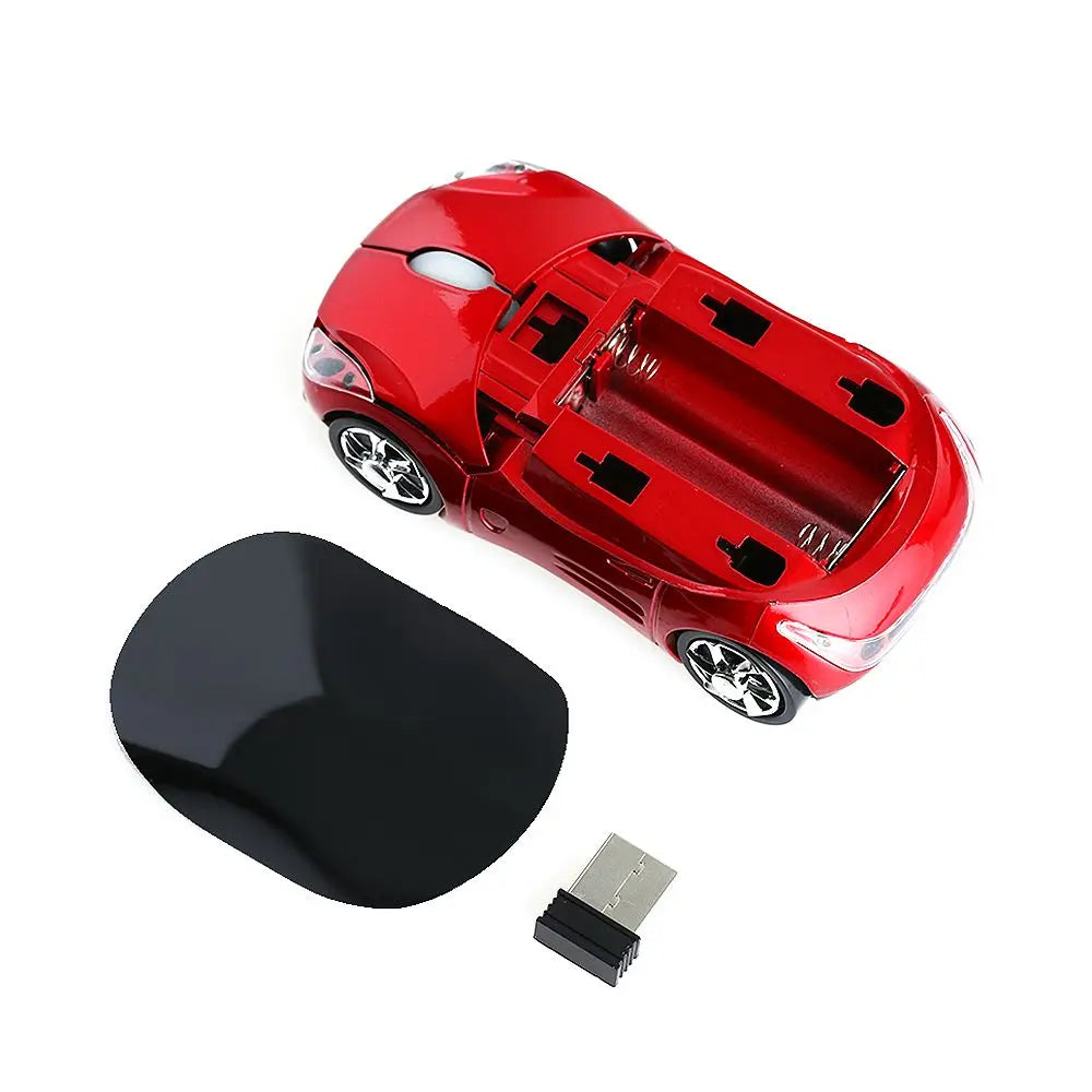 Portable New USB Receiver LED Lighting Gaming 2.4GHz Wireless Mouse 3D Car Shape Mice For PC Laptop