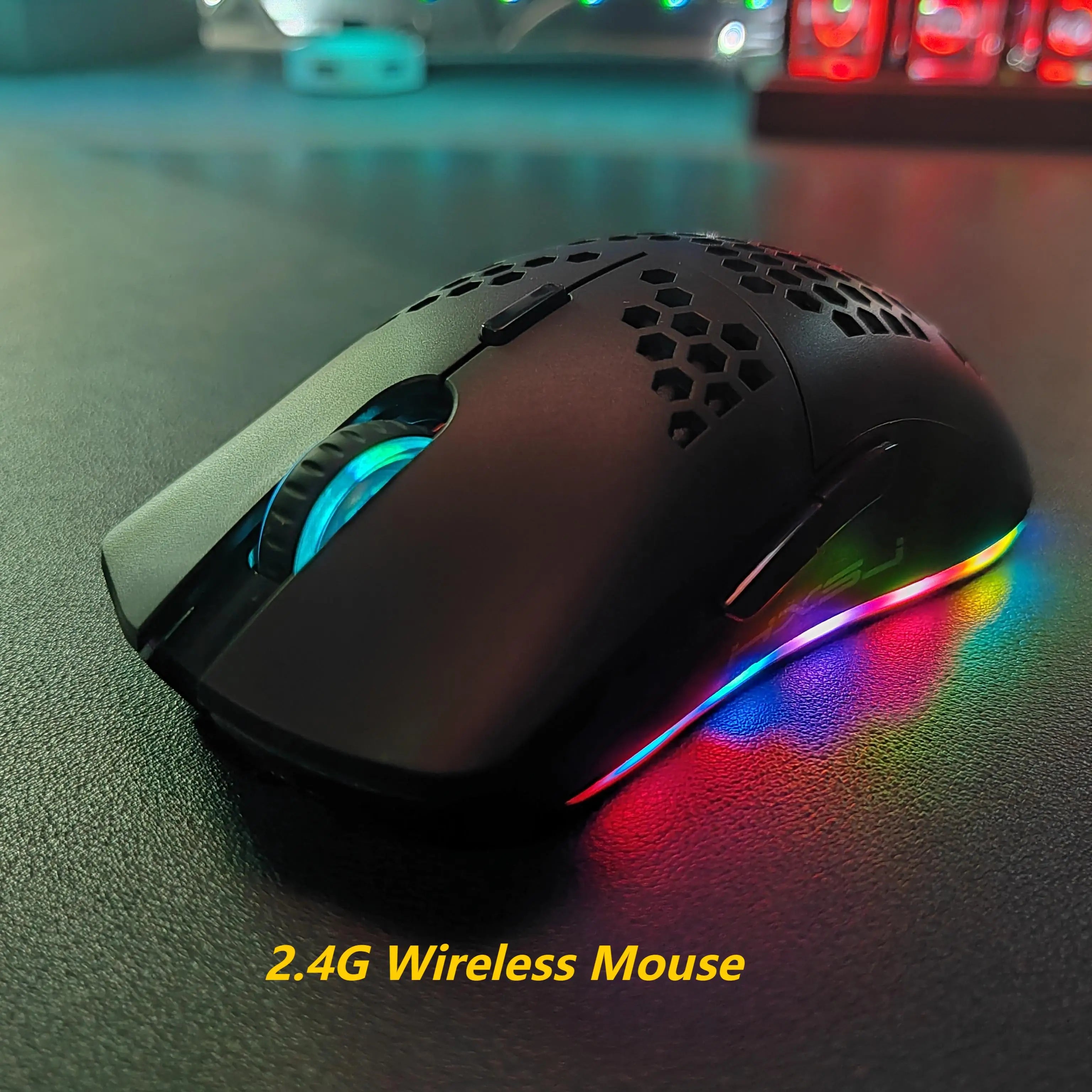 2.4G Wireless Charge Mouse RGB Luminous Ultralight Honeycomb Mouse Movement Speed 3600 6 D Game Mice For Laptop PC Gamer